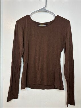 ONNO women’s bamboo Brown Long-Sleeve T-shirt